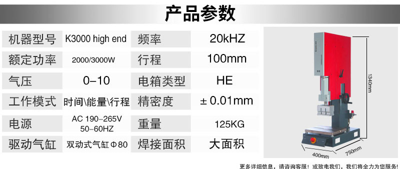 超聲波塑焊機(jī) K3000 High End 20kHz 2000/3000W